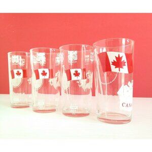 Canadian Centennial Drinking Glasses, 1967 Canada Celebration Glasses